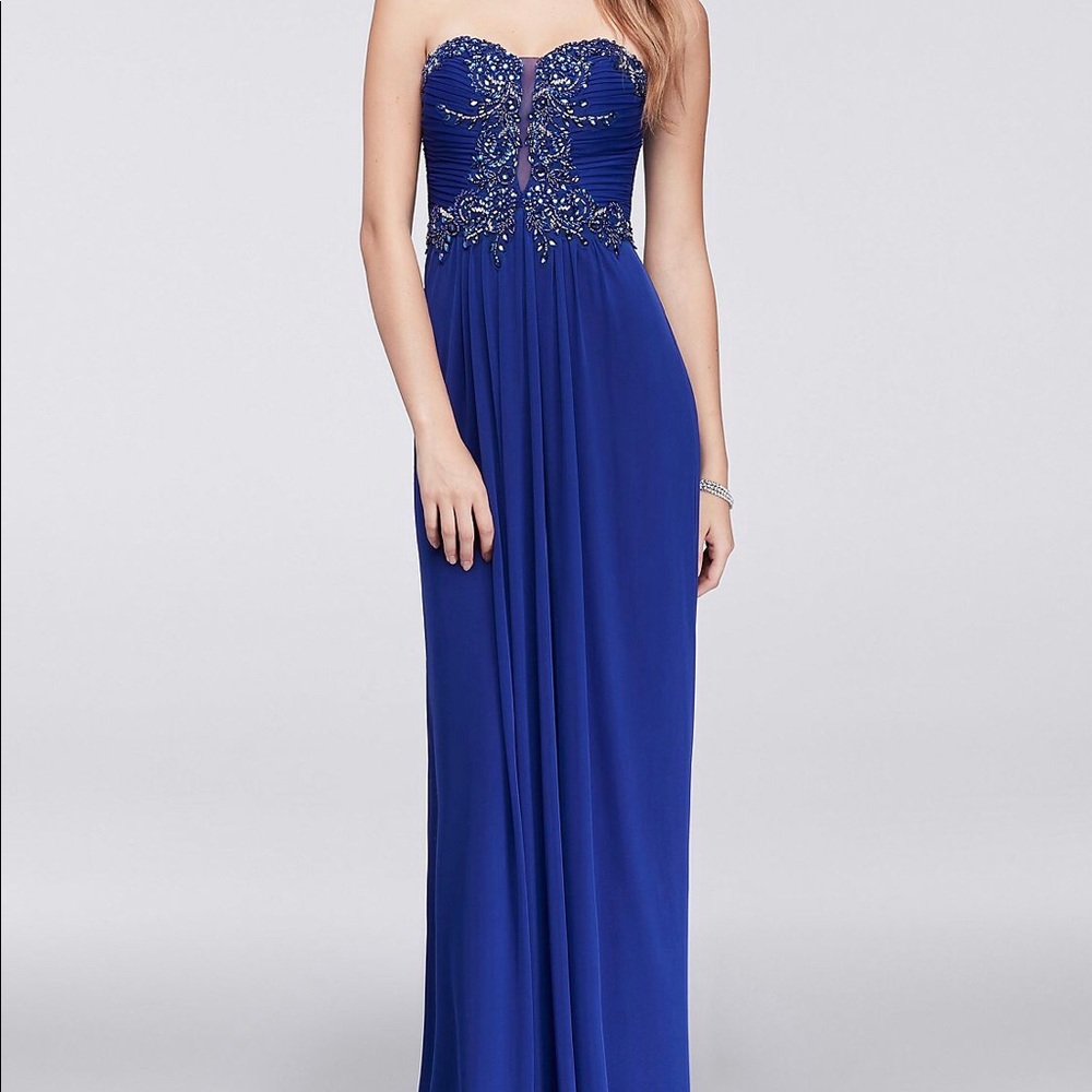 Royal blue prom gown